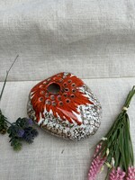 Gyönyörű retro szürke bordó Ikebana váza Gyűjtői mid-century modern  lakásdekoráció hagyaték