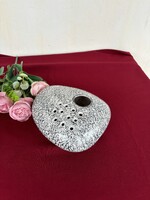 Gyönyörű retro szürke Ikebana váza Gyűjtői mid-century modern  lakásdekoráció hagyaték