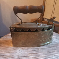 Pazar régi réz vasaló (16,3x7,1x15 cm)