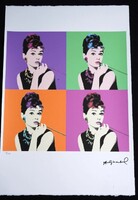 Andy Warhol - "Audrey Hepburn"- litográfia. 57x38 cm