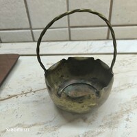 Antik réz kosárka, cukortartó eladó!  10 x18  cm