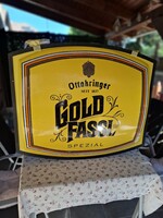 Cégér, világítótábla – Gold Fassl tartókonzollal együtt, kiváló állapotban