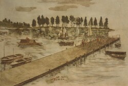 Blahos Rudolf (1914-1986) : Balatonföldvár (1950 körül)