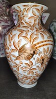 Ritka herendi Zova mintás narancssárga váza 5.