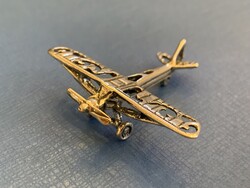 Ezüst miniatűr, filigrán repülő, olasz 800-as finomságú ezüstből