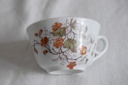 Vastag falú porcelán csésze , vadrózsa mintás koma csésze 11 x 6,5 cm + fül