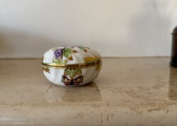 Herendi viktória mintás porcelán bonbonier, fedeles tároló