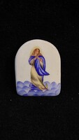 Kézifestett Szűz Mária porcelán medál