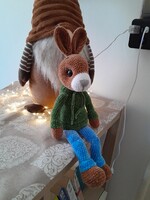 Joe,  nyuszi pajti (horgolt fiú nyuszi)