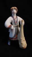 Ritka szovjet Polonne porcelán figura – Kotygoroshko (Babszem Jankó), 19.5 cm