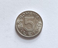 Románia 5 Lei 1992.