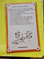 Régi zománc tábla antik zománctábla népi fali dekoráció bor kőszőntő kép