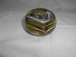 Muránoi  kézműves tömör üveg gyertyatartó, vagy levélnehezék - szép kézműves termék