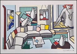 Roy Lichtenstein -  Interior, Perfect Pitcher - litográfia - 50x35 cm