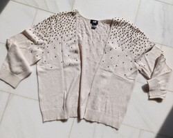 Nyári estékre H&M gyöngyhímzett vékony kötött boleró. Új.