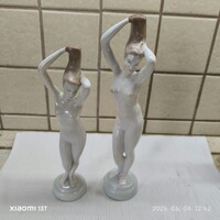 Aquincum porcelán női akt figura,2 db, nagyon szép hibátlan állapotú 27 cm, 24 cm eladó!