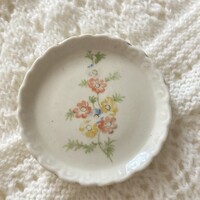 Antik Oscar Schlegelmilch porcelán gyűrűtartó – finom virágos, romantikus darab. Vitrinből!