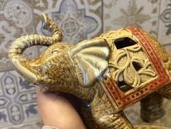 Szerencse elefánt porcelán zománc festék
