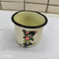 Retro zománcozott kicsi bögre, pohár vintage dekoráció eladó!