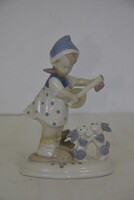 Grafenthal zenélő kislány porcelán figura  A215