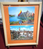 Colorful Framed framed pictures of Holland in the 1970 s. Great collectors item