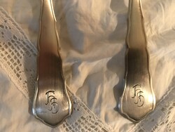 EVŐESZKÖZ - 4 db - EZÜSTÖZÖTT -  W.MF - PATENT- 90 jelzés - 21 x 4,3 cm - 3 - MONOGRAMOS - KANÁL