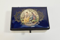 Régi/antik Sevres jellegű fedeles porcelán doboz /ékszertartó