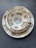 Csodás gyűjtői art deco dúsan aranyozott  Winterling Marktleuthen Bavaria reggeliző teás csésze trió