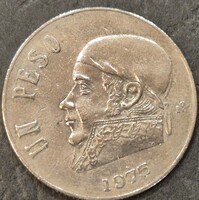 Mexikó 1 peso, 1975.