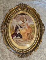Gobelin életkép: gyönyörű antik keretben