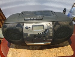 Retro Philips AZ 1508/00 CD-s rádiósmagnó kazetta boombox sétálómagnó