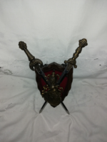 Díszkardok,  falraszerelhető fa panoply tartóval     Üp