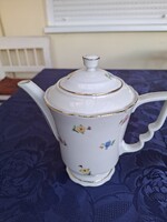 Zsolnay porcelán,régi szórt virágos kávékiöntő