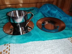 Kávés szett, fémből.