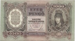 1000 pengő 1943 Szálasi 2. hajtatlan