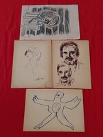 BOLMÁNYI FERENC (1904-1990):4 db rajz-egyben