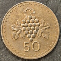 Ciprus 50 mils 1972.