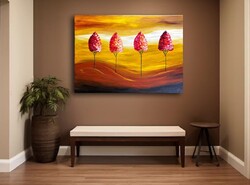 JMModernAbstract DESERT ROSE 100X70 cm-es kortárs akril festmény feszített vásznon