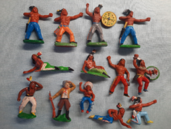 Retro műanyag indián figurák