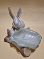 Ritka Zsolnay káposztás nyuszi