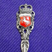 St.Wolfgang zománc címeres, kis souvenir díszkanál.