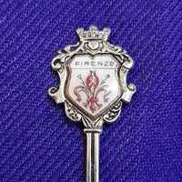 Firenze zománc címeres,kis souvenir díszkanál.