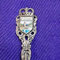 St.Wolfgang zománc címeres, souvenir dísz kiskanál.