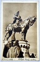 Kolozsvár - Mátyás király szobor   1942