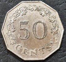 Málta 50 cent, 1972.