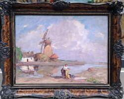 Cs. Farkas Lőrinc (1898-1966) : Nyári részlet ,60x80 cm.