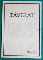 Régi Magyar Posta távirat ablakos boríték