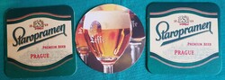 Sör reklám, régi papír söralátét, poháralátét,  Leffe, Staropramen