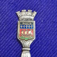 Paris zománc címeres souvenir kiskanál.