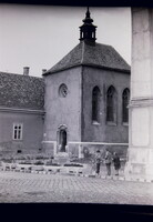 Régi fotónegatív Székesfehérvár Szent Anna kápolna 1970-es évek utcaképe B14/13/8